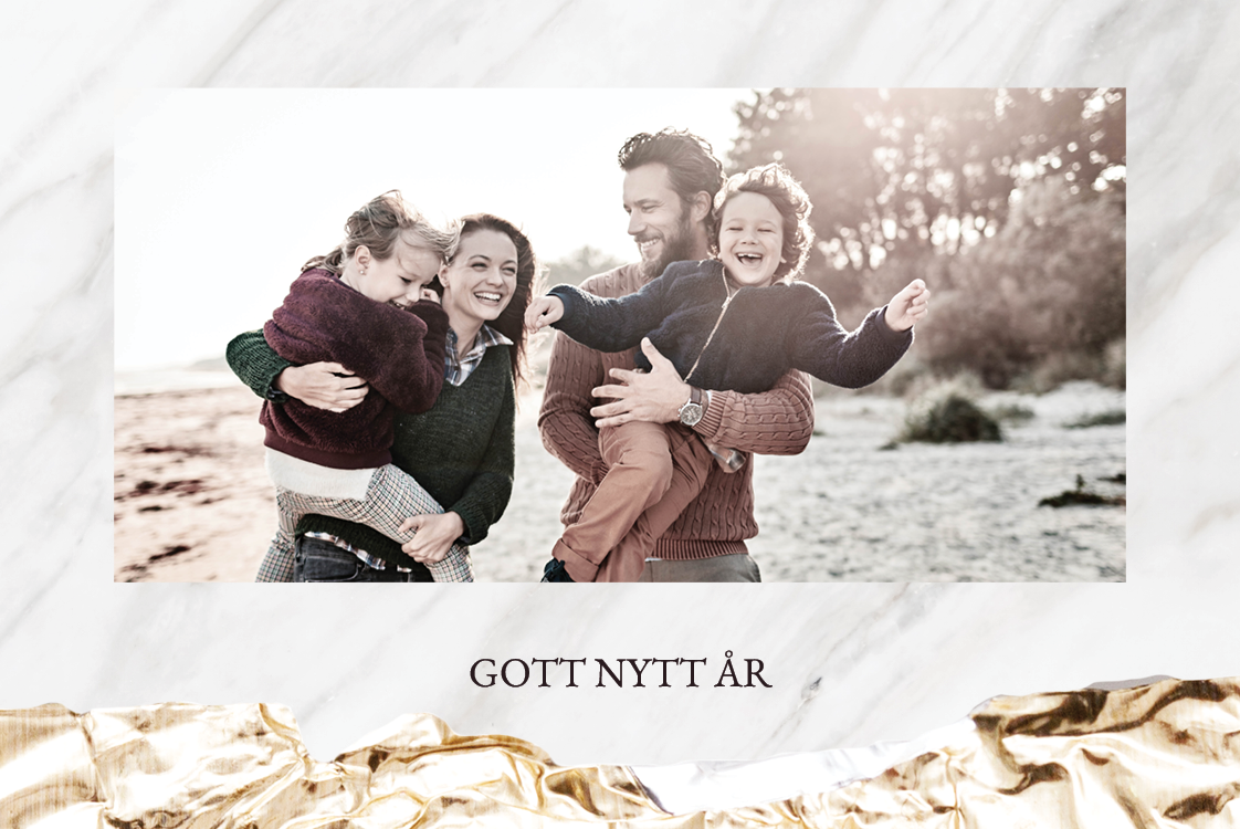 Fotokort — Marmor och guld