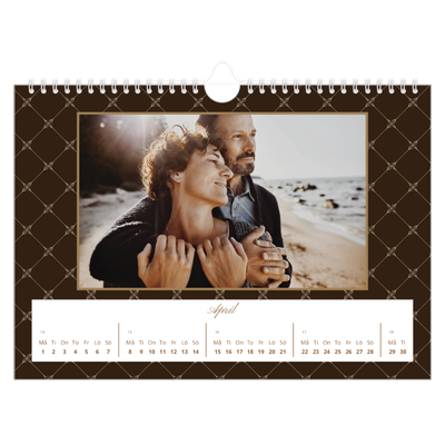 Fotokalender A4 Enkel — Geometriskt mönster [April]