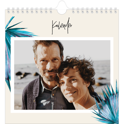 Årskalender kvadratisk — Målade blommor [omslag]