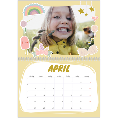Fotokalender A3 Klassisk (30 x 40 cm) — Magisk regnbåge [April]