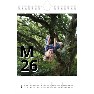 Fotokalender A5 Enkel — Bokstäver och tal [omslag]