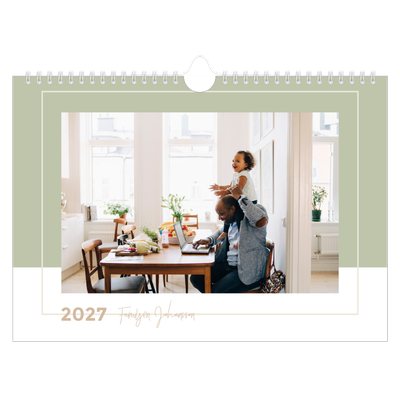 Fotokalender A4 Enkel — Kalender i naturfärger [omslag]
