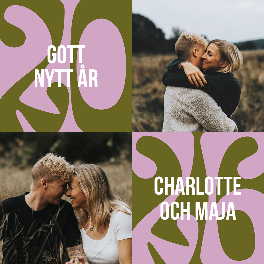 Fotokort — Färglada bokstäver