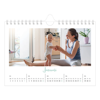 Fotokalender A5 Enkel — Hej världen