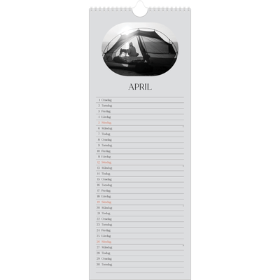 Fotokalender Smal  — Den öppna vägen [April]