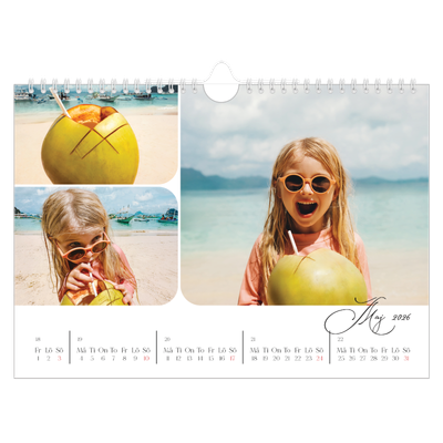 Fotokalender A4 Enkel — Ögonblicksbilder och skrift [omslag]
