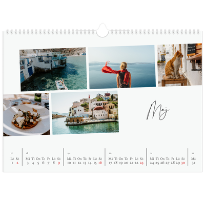 Fotokalender A3 Enkel — Stadssemester (vit) [Maj]