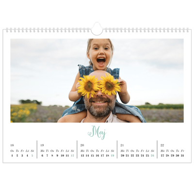 Fotokalender A3 Enkel — Hej världen [omslag]