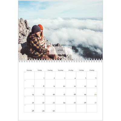 Fotokalender A3 Klassisk (30 x 40 cm) — Klassisk kalender [April]