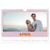 Fotokalender A4 Enkel — Retro ramar [April]