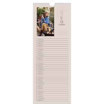 Fotokalender Smal (15x40cm) — Enkel botanisk