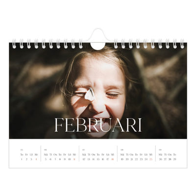 Fotokalender A5 Enkel — Tolv stora månader [Februari]