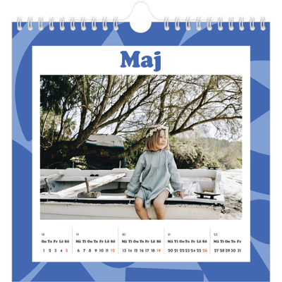 Årskalender kvadratisk — Färgglada mönster [omslag]