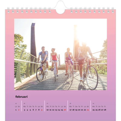 Årskalender kvadratisk — Pastelltoner [Februari]