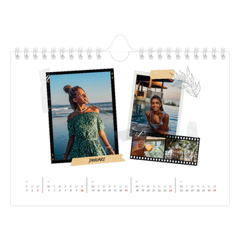 Fotokalender A5 Enkel — Scrapbook stil