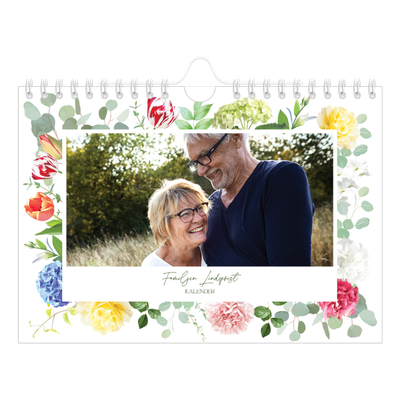 Fotokalender A5 Enkel — Klassiska blommor [omslag]