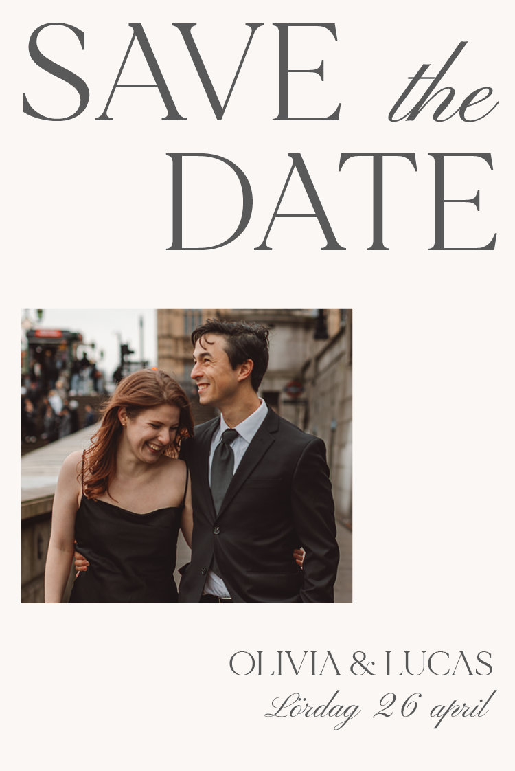 Save the date — Serif och sand