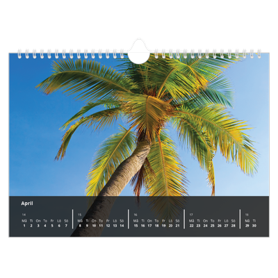 Fotokalender A4 Enkel — Transparent kalender [April]