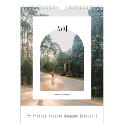 Fotokalender A4 Enkel (20 x 30 cm) — Det öppna valvet [Maj]