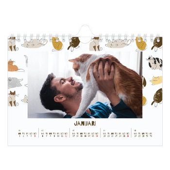 Fotokalender A5 Enkel — Lekfull kattunge