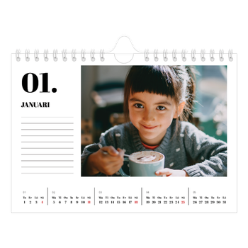 Fotokalender A5 Enkel — Serif och ögonblick