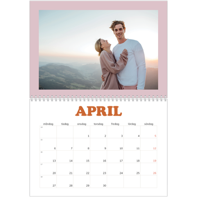 Fotokalender A3 Klassisk (30 x 40 cm) — Retro ramar [April]