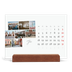 Skrivbordskalender med träställ - Liggande  — Stadssemester (vit) [Januari]