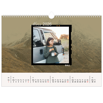 Fotokalender A3 Enkel — Äventyrslängtan [Mars]