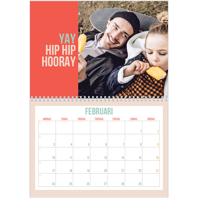 Fotokalender A3 Klassisk (30 x 40 cm) — Ljust och vackert [Februari]