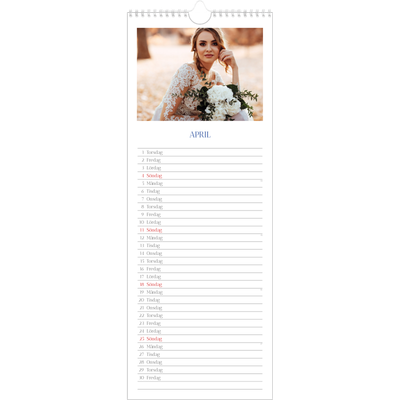Fotokalender Smal  — Koboltklassiker [April]