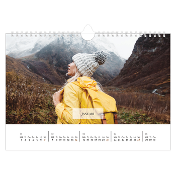Fotokalender A4 Enkel — Klassisk kalender