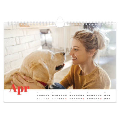 Fotokalender A4 Enkel — Storslaget år [April]