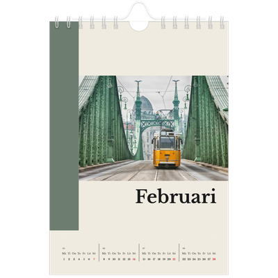 Fotokalender A5 Enkel — Världens sevärdheter [Februari]