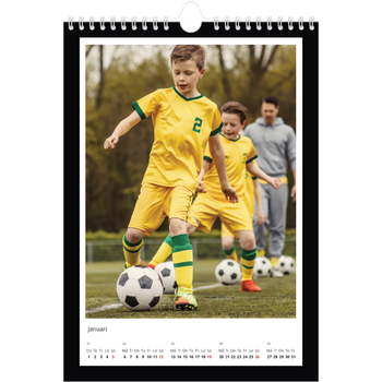 Fotokalender A4 Enkel — Svart bakgrund