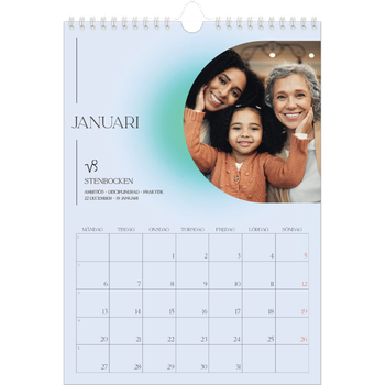 Fotokalender A4 Enkel — Stjärnteckens färger