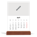 Skrivbordskalender med träställ - Stående — Designa din egna fotoprodukt [April]