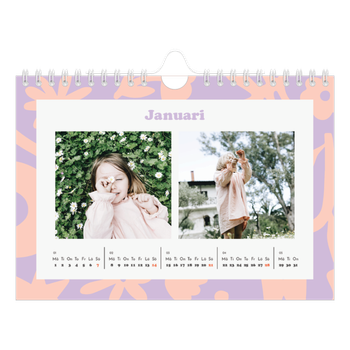 Fotokalender A5 Enkel — Färgglada mönster