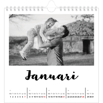 Fotokalender Kvadratisk — Handskriven