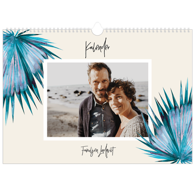 Fotokalender A3 Enkel — Målade blommor [omslag]