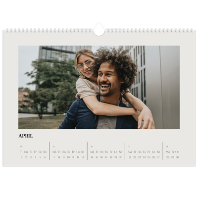 Fotokalender A3 Enkel — Simpel och modernt [April]