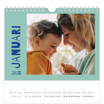 Fotokalender Kvadratisk — Färgglad kalender