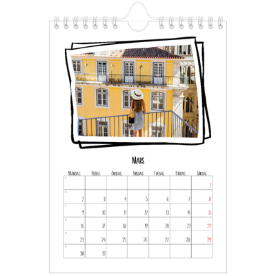 Fotokalender A5 Enkel — Albumögonblick [Mars]