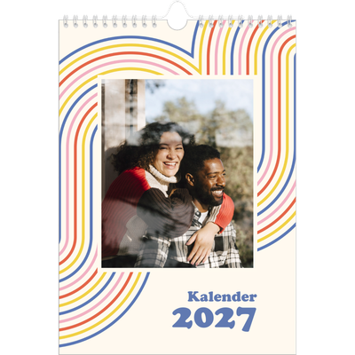 Fotokalender A4 Enkel (20 x 30 cm) — Retro ränder [omslag]