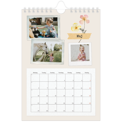 Fotokalender A5 Enkel — Retro scrapbooking [omslag]