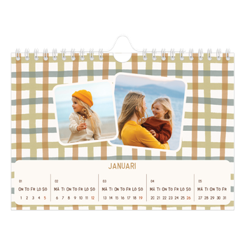 Fotokalender A5 Enkel — Retro mönster