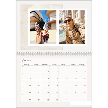 Fotokalender A3 Klassisk — Pastell färger