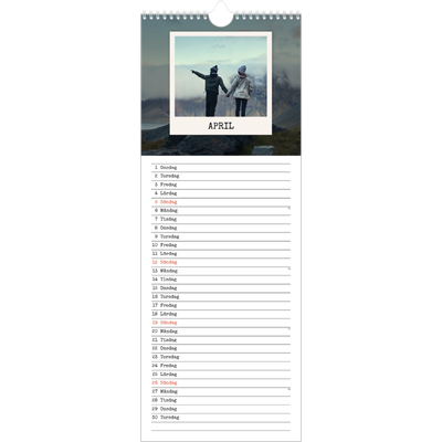 Fotokalender Smal  — Porträttredigeringen [April]
