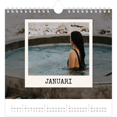 Årskalender kvadratisk — Porträttredigeringen [Januari]
