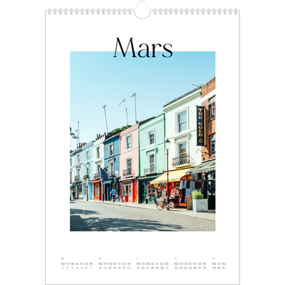 A3 Årskalender — Min reseskildring [Mars]