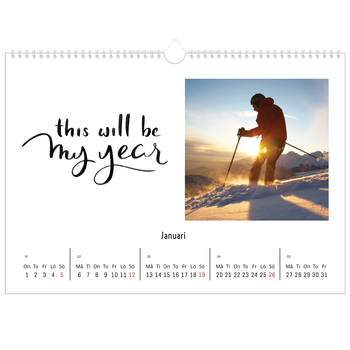 Fotokalender A3 Enkel — Citat
